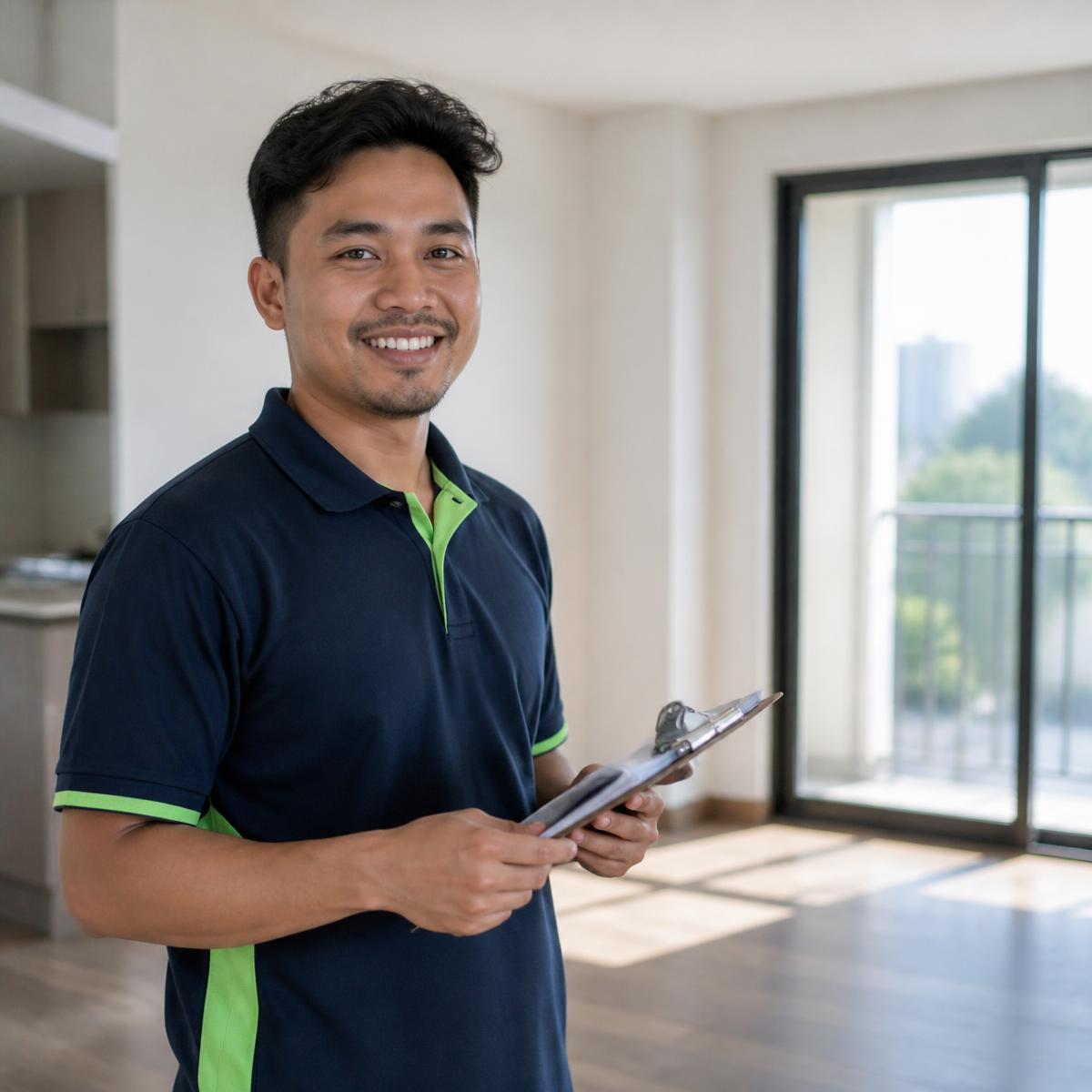 Responsable d'équipe Clean-K-Services dans un appartement à Genève