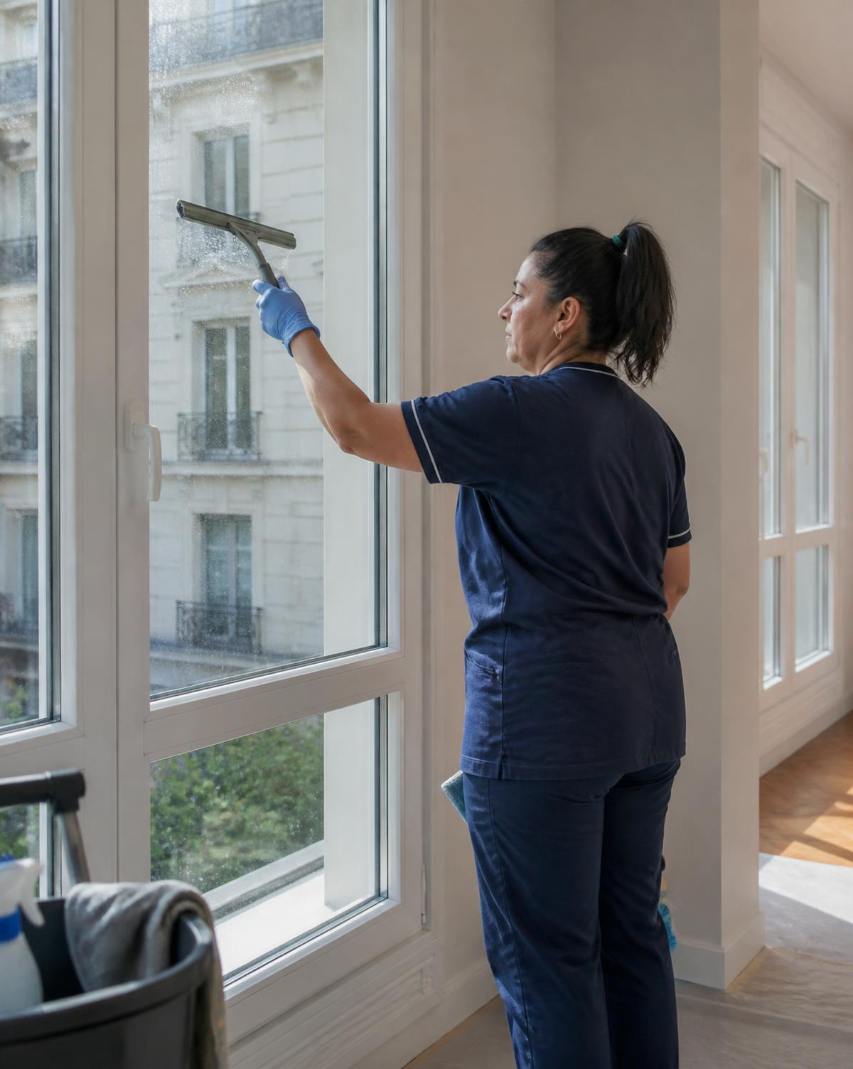 Nettoyage professionnel d'une baie vitrée à Genève